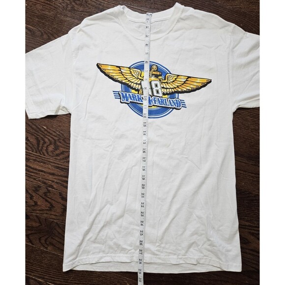 NASCAR Mark McFarland T Shirt L Driving Racing Navy Chase Authentics 2006 White - Picture 5 of 8